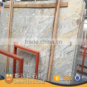 Own Material New Cutted Cupid Yellow Granite Big Slab Polished thumbnail-1