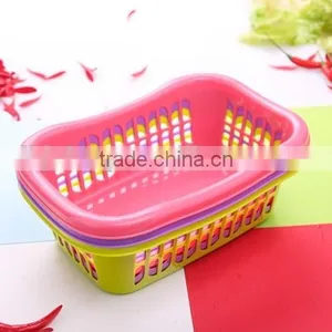 Wholesale MIni Cute Plastic Storage Basket Kitchen Accessories Wash Fruit Vegetable Sieve Storage Basket Dropping Water thumbnail-2
