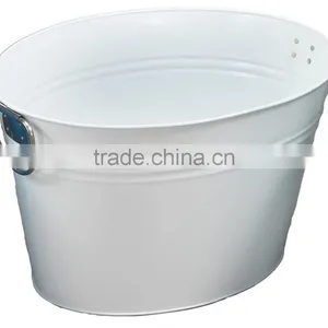Fashion Oval-shaped Ice Tin Bucket With Handle thumbnail-1
