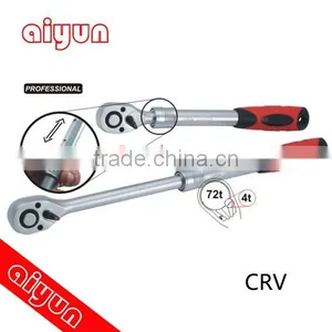 1/2" 3/8" 1/4" Telescopic Handle Ratchet Wrench(Socket Set) Quick Release Wrench 72t Cr-v thumbnail-1