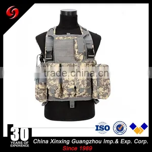 High Quality 1000D Nylon Material Mesh Vest Black/ Camouflage With Pockets Army Training Molle System Tactical Vest thumbnail-1