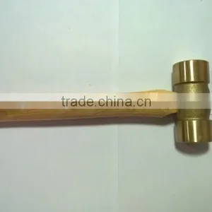 Wooden Handle TPR Handle Brass Hammer With Competitive Price thumbnail-1