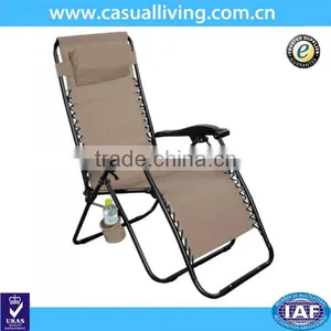 Cheapest Steel Frame Zero Gravity Folding Chair With Cup Holder thumbnail-1