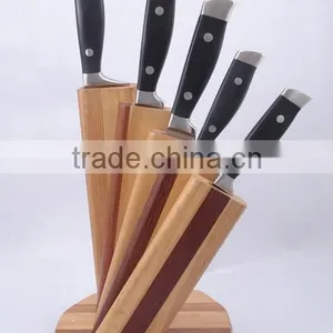 5-Pieces Knife Set: 5 Knives + Wooden Knife Block. thumbnail-1