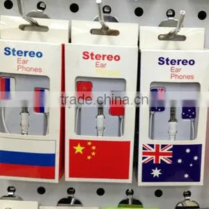 The Flag Heart Cartoon The Mushroom Earphones Headphones 3.5MM BASS MP4 MP3 1 Earphone thumbnail-1