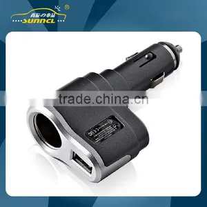 Black USB Car Power Charger Adapter Plug for Apple and Samsung Device thumbnail-1