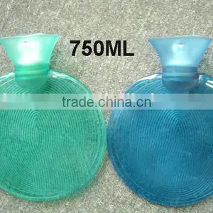 Round Design PVC Hot Water Bottle With Knitted Cover thumbnail-1