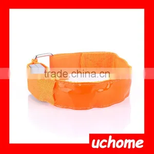 UCHOME Manufacture Directly Sell Reflective Armband Snap Wrap Arm Band,Colorful Flashing Armband With LED Light Arm Band thumbnail-5