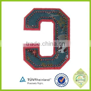 OEM Factory Custom Sew on Letter Number Embroidery Patch for Hat thumbnail-3