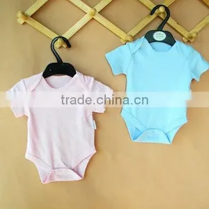 100% Cotton Short Sleeves Baby Rompers Blank thumbnail-1