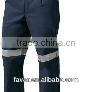 Navy Blue 310 Gsm Cotton Drill Fire Retardant Pants High Quality Men's hi Vis Pants thumbnail-1