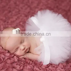 In-stock Latest Fashionable Design Baby Tutu Skirt With Flower Headwear for Photo Props thumbnail-2