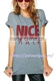 Factory Price Cotton Women t Shirt Sreen Printing Clothes thumbnail-1