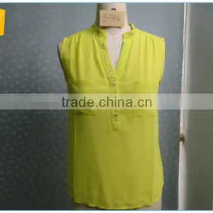 High Fashion 2015 Scoop Women Yellow Tank Top thumbnail-1