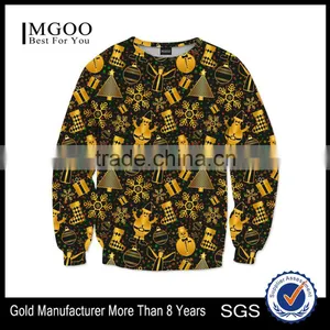 2016 MGOO Custom Cartoon Printed Clothing Brand Quality Christmas Gift Pullover Sweatshirt Holiday Party Apparel Wholesale thumbnail-2