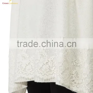White Pashmina Wool PonchoS Capes Dress Shawl Wrap thumbnail-4