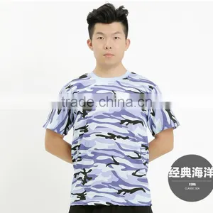 Fashion 2016 Man Casual Camouflage T-shirt Men Cotton Army Tactical Combat T Shirt Military Sport Camo Camp Mens T Shirts thumbnail-1