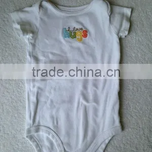 Hugs Plain White Organic Cotton Baby Bodysuits thumbnail-1