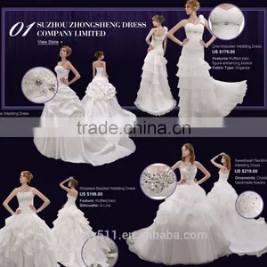 2017 Hot Sale Bridal Wedding Dress Bridal Gown Zipper Chiffon Sleeveless Prom Wedding Dress Mermaid Lace Wedding Dress F13501 thumbnail-6