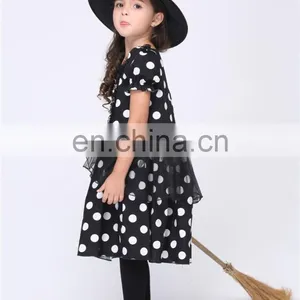 New Arrival Black With White Dot Halloween Witch Costume FGCC-0153 thumbnail-6