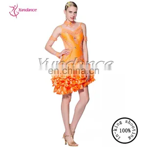 L-1181 Ruffle Dresses Ballroom Latin thumbnail-4
