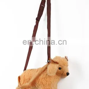 Creative Factory Price Stuffed Animal Shaped Plush Dog Handbag for Kids thumbnail-5