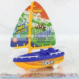 Plastic Sailboat Pull String Boat thumbnail-1