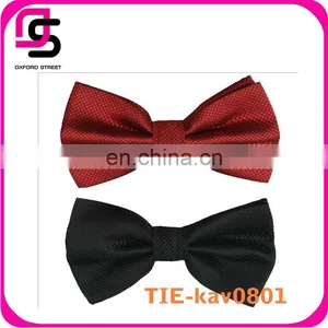 2014 Fashion Double-deck Groom Wedding Pure Color Grid Cheap Bow Tie for Men Latest Design thumbnail-1