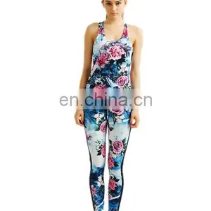 Wholesale New Style Custom Printing Sublimation 4 Needles 6 Thread Women Yoga Set thumbnail-5