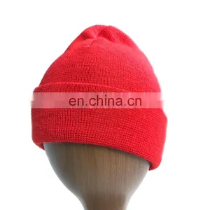 Custom Winter Slouch Pom Knitted Arcylic Beanie Hat thumbnail-5