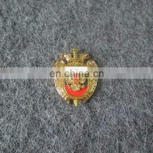 Gold Plated Russian Logo Lapel Pins for Sales thumbnail-1
