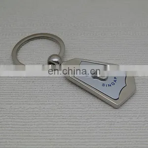 Custom Logo Singapore Design Metal Keychain/promotional Zinc Alloy Foil Keyring thumbnail-1