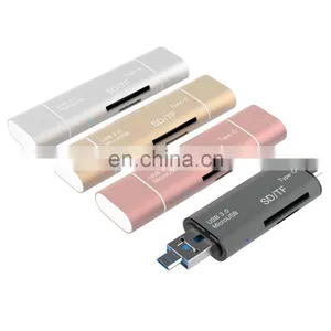 5 in 1 Card Reader & USB Type C Micro-USB & USB 2.0 Combo TF / SD Card OTG Adapter thumbnail-1
