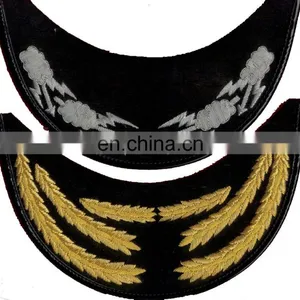 Hand Embroidery Bullion Patch OAK LEAF CAP PEAK thumbnail-4