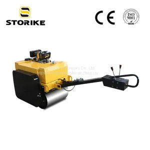 0.5Ton Hand Held/Push Double Drums Vibrating Soil/Ground/Earth  Compactor Road Roller thumbnail-1
