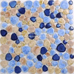 Swimming Pool Blue Mosaic Bisazza Style Water Feature Decoration Mosaic Glass Crystal Mosaic thumbnail-3