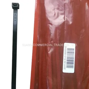 300*3.6mm Reusable New-type Black White Cable Ties thumbnail-5