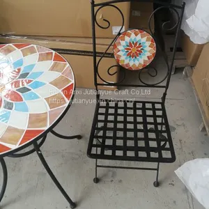 Metal Outdoor Folding Table Coffer Table Round Table thumbnail-3