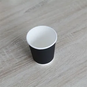 Environmentally Friendly Biodegradable Black Hollow Hot Drink Cups thumbnail-1