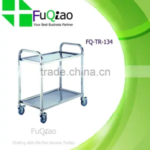 Factory Price Square Tube Stainless Steel Hotel Room Service Cart Service Trolley thumbnail-1
