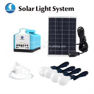 Portable Mini Large Capacity Solar 100w PV 4 Light Bulbs Energy Storage System thumbnail-5