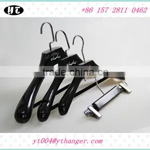 Black Custom Wooden Hanger and Wooden Pants Hanger thumbnail-1