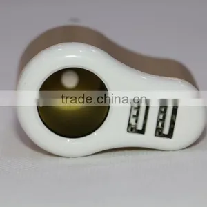 Multi Car Adapter New Design 12V Car Cigar Lighter Adapter With Two USB Output With English Retail Box thumbnail-6