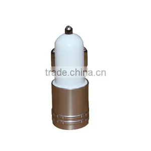 2 Port Micro USB Auto Charger Portable Cell Phone Charger Bullet With Three Color Base thumbnail-4