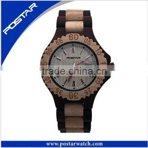 2016 New Arrival Bamboo Wooden Watch Custom Logo Japan Movt Quartz Wood Watch thumbnail-1