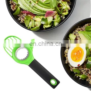 Wholesale 3 in 1 Plastic Avocado Cutter Knife Corer Avocado Slicer Avocado Tools Kitchen Gadgets thumbnail-4