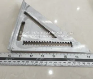 Aluminum 7 Inch Triangular Ruler Metric Measuring Ruler Triangle Angle Protractor thumbnail-3