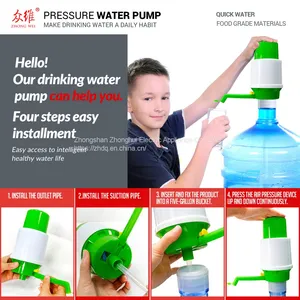 5 Gallon Bottle Plastic Large Drinking Water Pump Bagged thumbnail-1