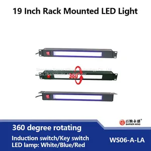 Manufacture 19 Inch 1U Rack Mounted Rotatable LED Light for Audio Rack or Server Cabinet OEM thumbnail-2