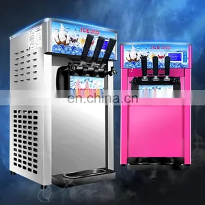 Hot Sale High Quality Wholesale Commercial Stand & Table Top Ice Cream Machine 3 Flavor Soft Serve Ice Cream Maker Machine thumbnail-3